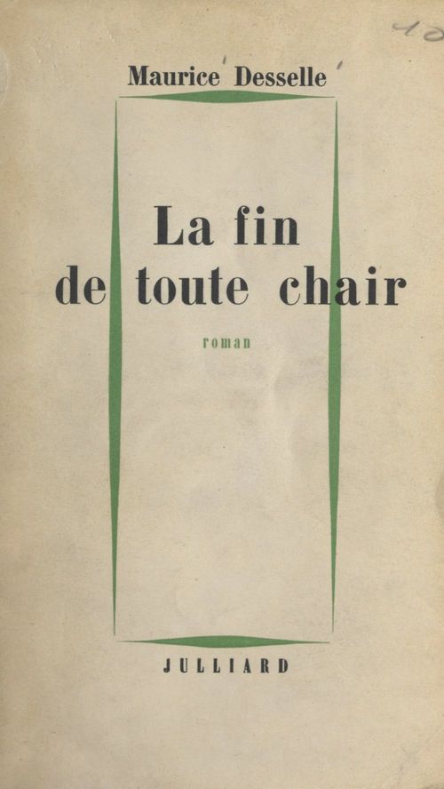 Couverture ebook de La fin de toute chair, de Maurice Desselle