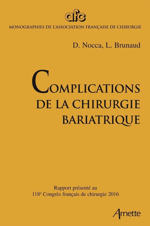 ebook cover of Complications de la chirurgie bariatrique, by David Nocca, Laurent Brunaud