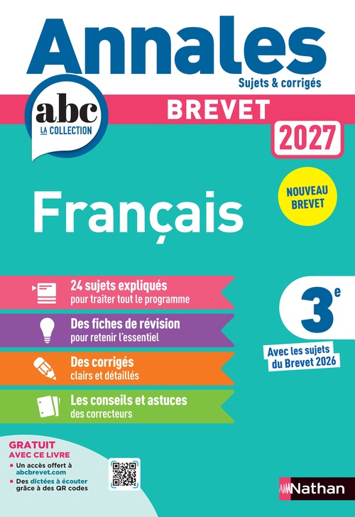 ebook cover of Annales Brevet Français 2027 - Corrigé, by Thomas Bouhours