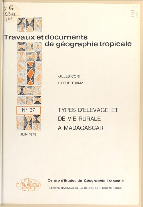 ebook cover of Types d'élevage et de vie rurale à Madagascar, by Gilles Cori, Pierre Trama