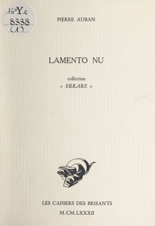ebook cover of Lamento nu, by Pierre Auban