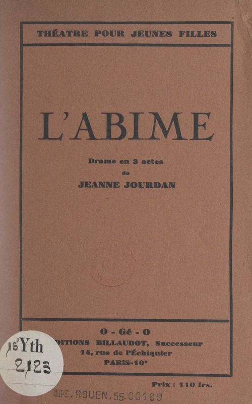 Couverture ebook de L'abîme, de Jeanne Jourdan