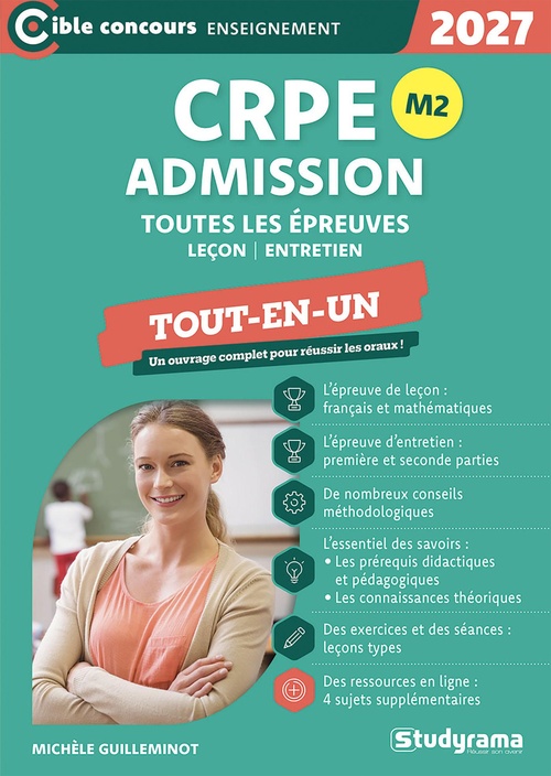 ebook cover of CRPE - Admission - Toutes les épreuves - Concours 2027, by Michèle Guilleminot