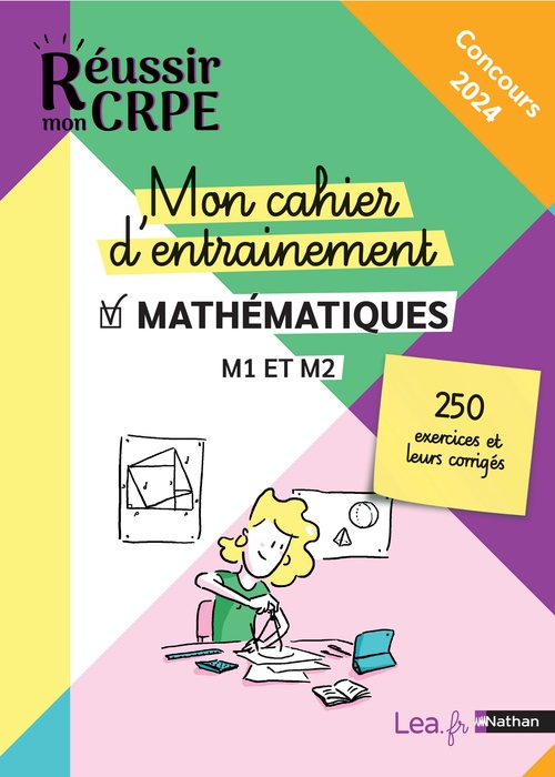 Couverture ebook de Mon cahier d'entrainement Mathématiques - M1 M2 - Concours 2023 et 2024, de Daniel Motteau