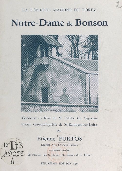 Couverture ebook de La vénérée Madone du Forez, Notre-Dame de Bonson, de Etienne Furtos