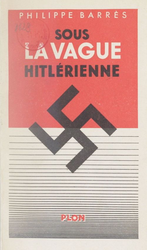 Couverture ebook de Sous la vague hitlérienne, de Philippe Barres