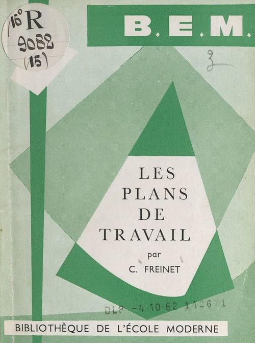 ebook cover of Les plans de travail, by Celestin Freinet