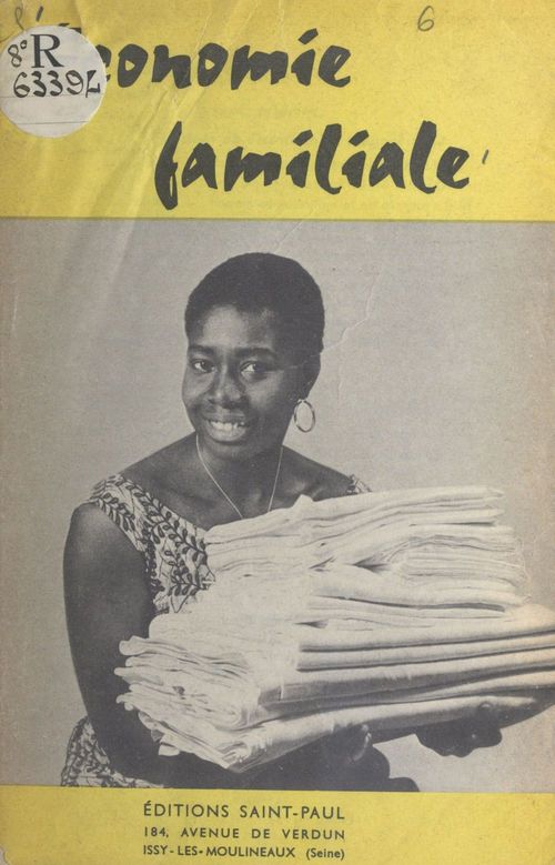Couverture ebook de Économie familiale, de Spiritaines