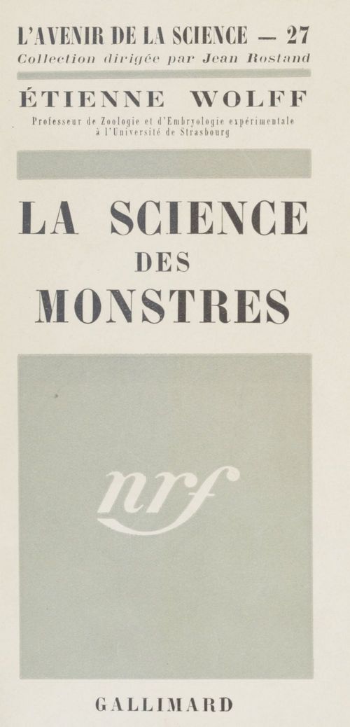 Couverture ebook de La science des monstres, de Etienne Wolff