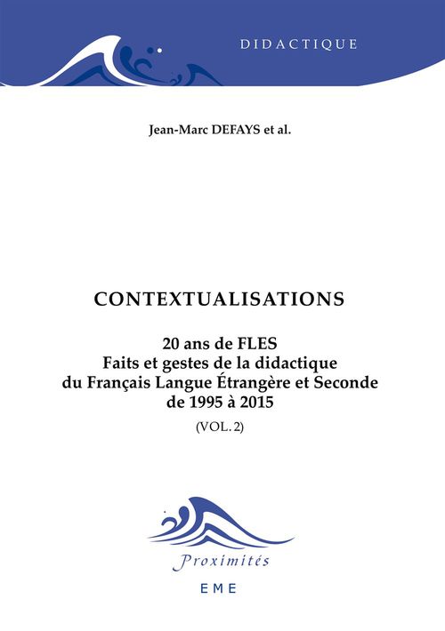 Couverture ebook de Contextualisations, de Jean-Marc Defays