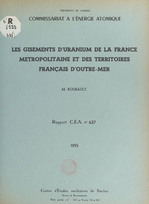 ebook cover of Les gisements d'uranium de la France métropolitaine et des territoires français d'Outre-Mer, by Marcel Roubault