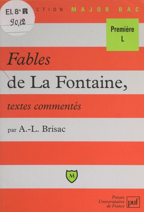 ebook cover of Fables de La Fontaine, by Anne-Laure Brisac