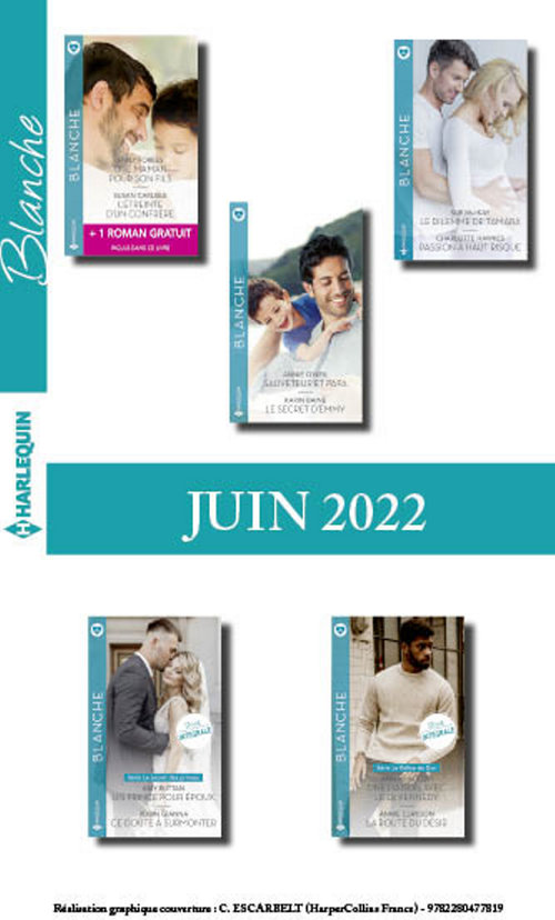 Couverture ebook de Pack mensuel Blanche - 10 romans + 1 gratuit (juin 2022), de Collectif