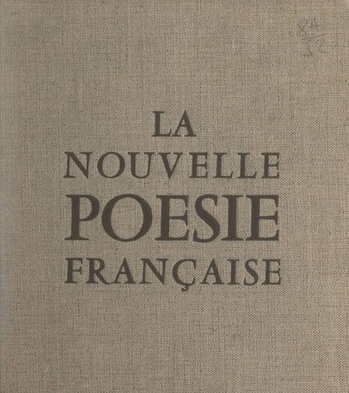 Couverture ebook de La nouvelle poésie française, de Marc Alyn