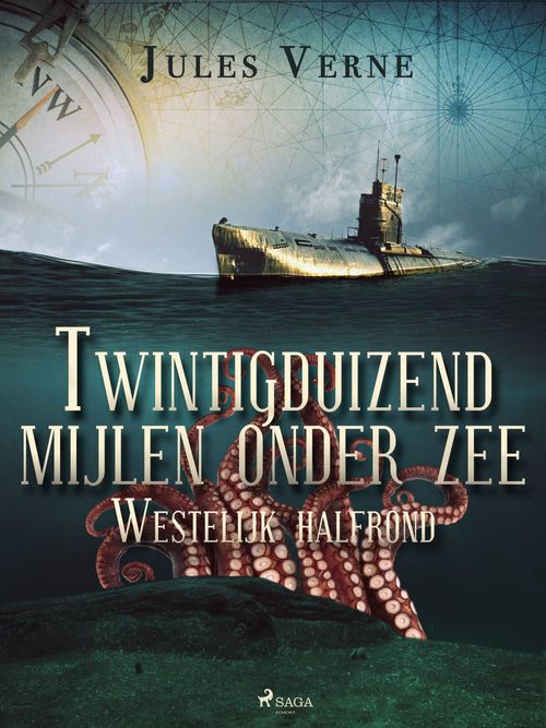Couverture ebook de Twintigduizend mijlen onder zee - Westelijk halfrond, de Jules Verne