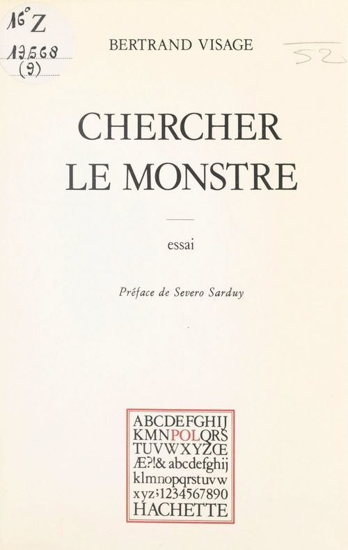 ebook cover of Chercher le monstre, by Bertrand Visage