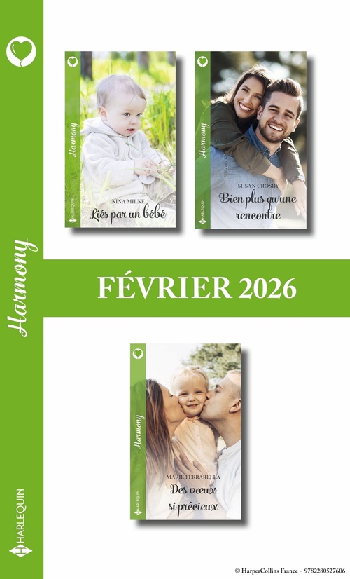 ebook cover of Pack mensuel Harmony - 3 romans (Février 2026), by Nina Milne