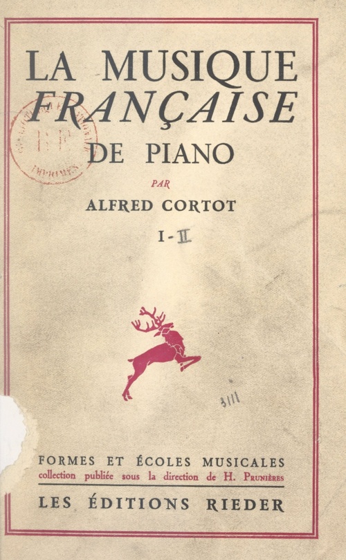 Couverture ebook de Le musique française de piano, de Alfred Cortot