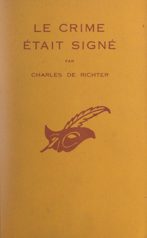 Couverture ebook de Le crime était signé, de Charles De Richter