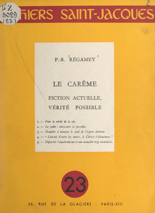 ebook cover of Le Carême, by Pie-Raymond Regamey