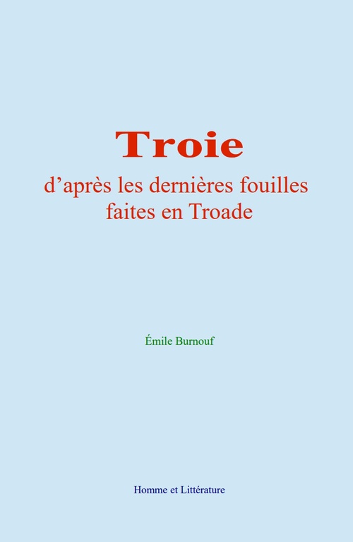 ebook cover of Troie, by Emile Burnouf