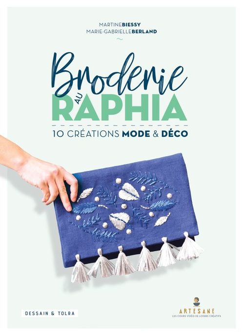Couverture ebook de Broderie au raphia, de Martine Biessy, Marie-Gabrielle Berland