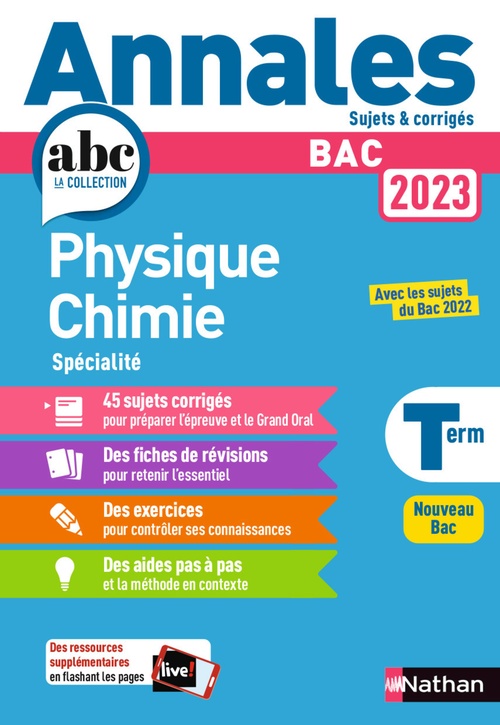 ebook cover of Annales BAC 2023 Physique-Chimie Terminale, by Karine Marteau-Bazouni