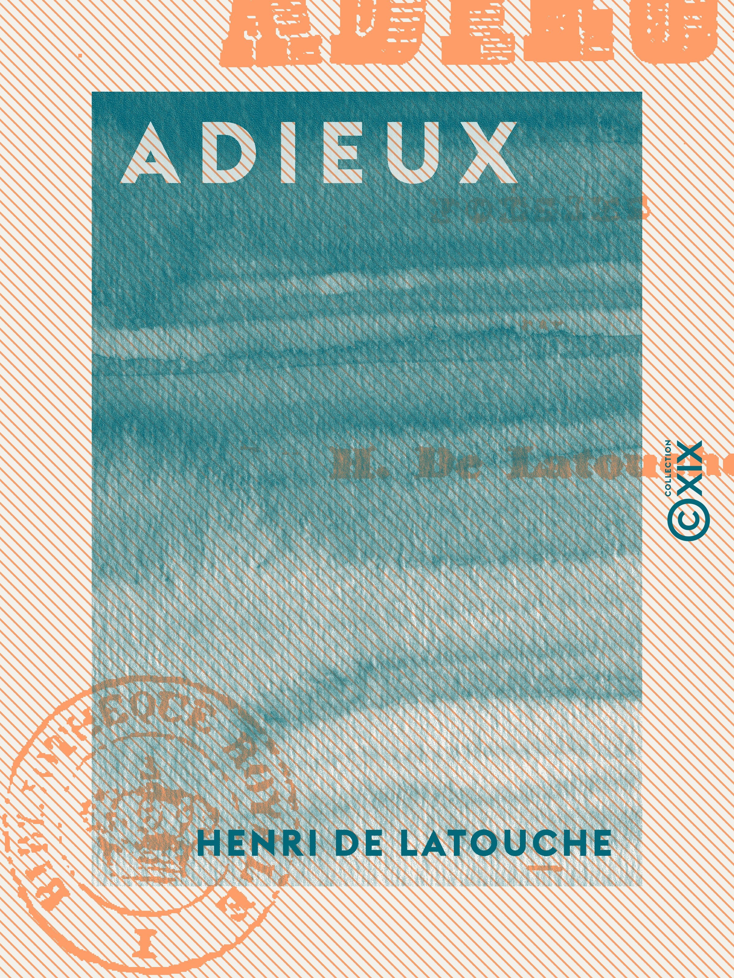 ebook cover of Adieux, by Henri De Latouche