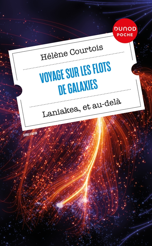 Couverture ebook de Voyage sur les flots de galaxies-Laniakea, et au-delà, de Hélène Courtois