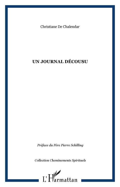 Couverture ebook de Un journal décousu, de Chris De Chalendar