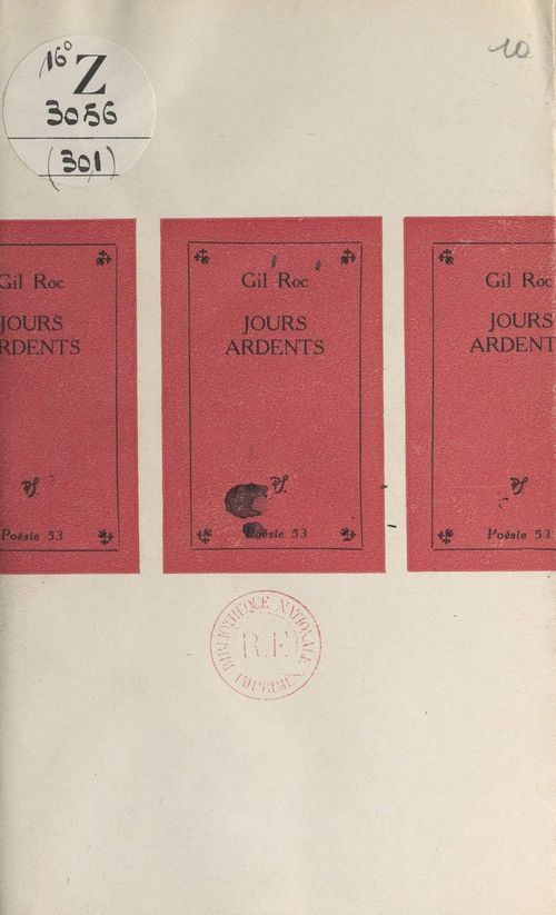 ebook cover of Jours ardents, by Gil Roc