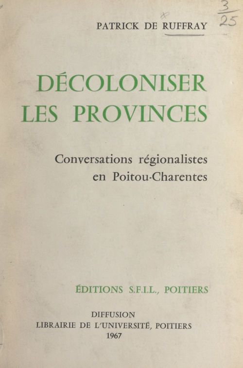 Couverture ebook de Décoloniser les provinces, de Patrick De Ruffray