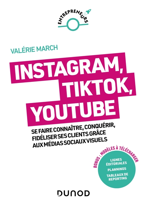 ebook cover of Instagram, Tik Tok, YouTube, by Valérie March