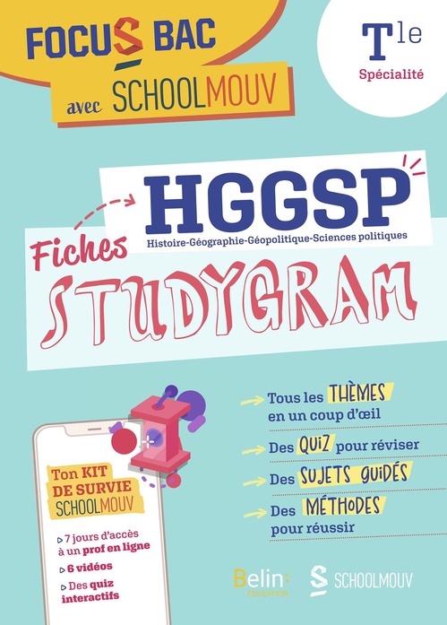 Couverture ebook de Focus BAC : Fiches Studygram HGGSP - Spécialité Terminale, de Anne Doustaly