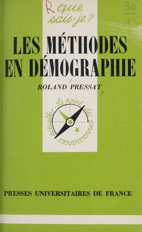 Couverture ebook de Les méthodes en démographie, de Roland Pressat