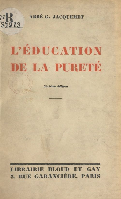 Couverture ebook de L'éducation de la pureté, de Gabriel Jacquemet