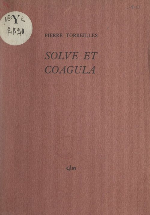 ebook cover of Solve et coagula, by Pierre Torreilles