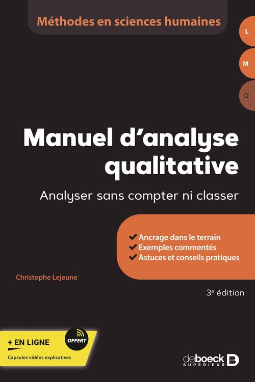 ebook cover of Manuel d'analyse qualitative, by Christophe Lejeune