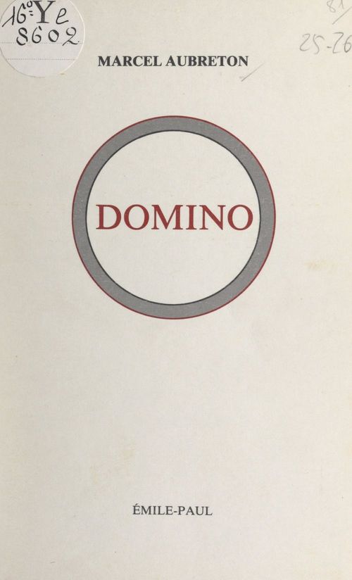 Couverture ebook de Domino, de Marcel Aubreton