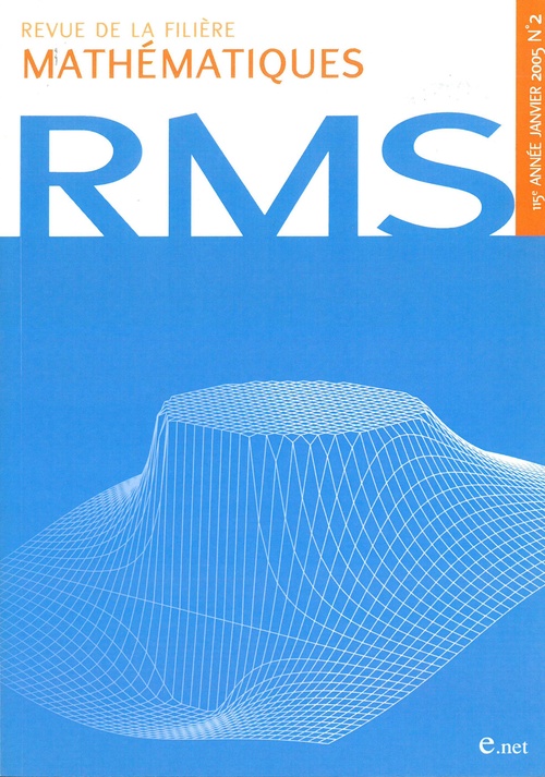 ebook cover of Revue de la filière mathématiques RMS 115-2, by Collectif