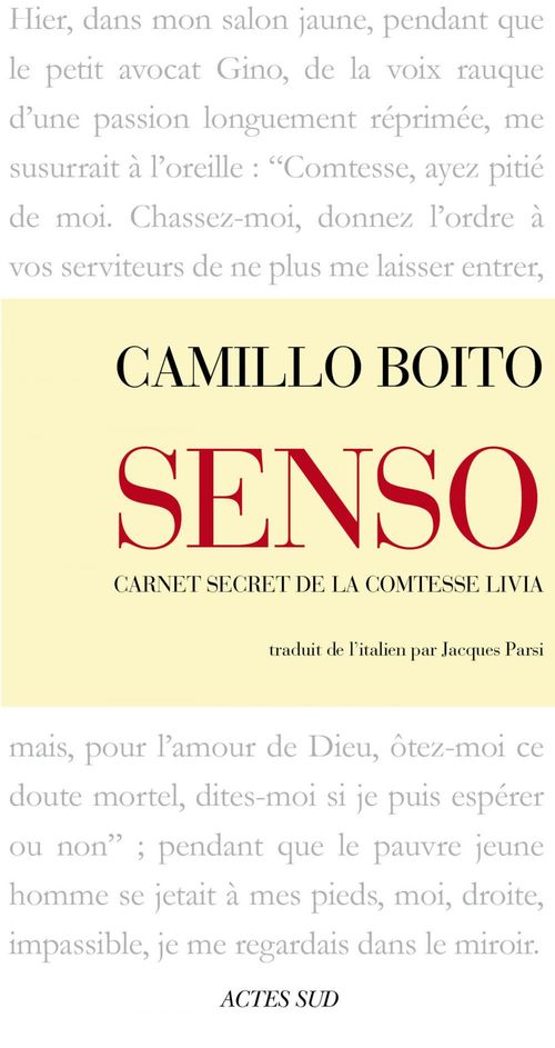 ebook cover of Senso (Carnet secret de la comtesse Livia), by Camillo Boito