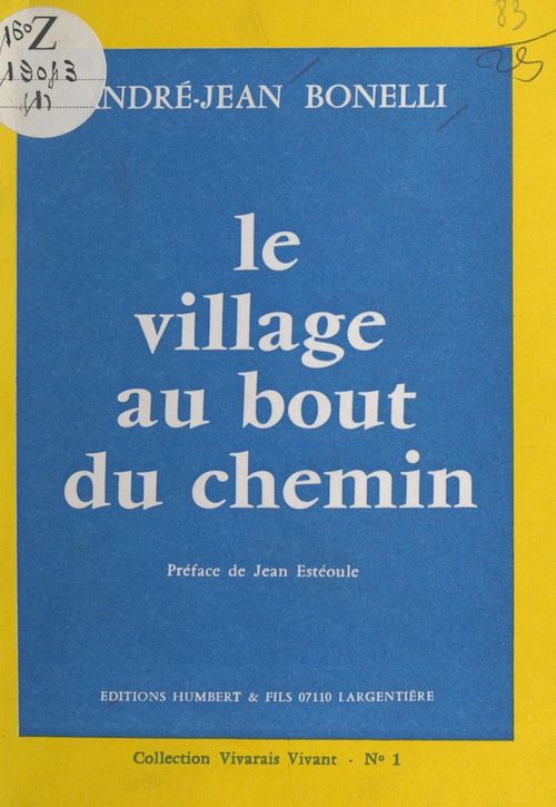 Couverture ebook de Le village au bout du chemin, de Andre-Jean Bonelli
