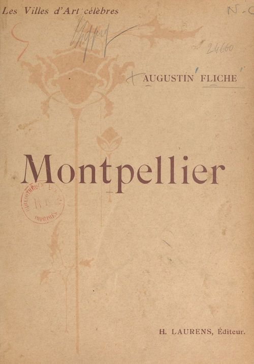 Couverture ebook de Montpellier, de Augustin Fliche