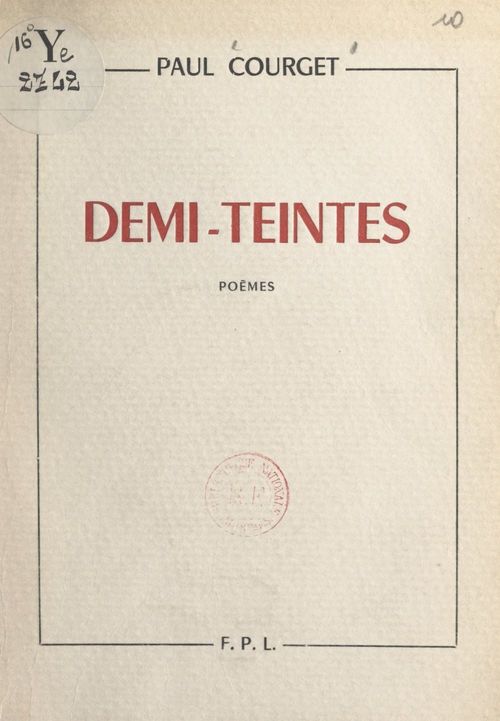 Couverture ebook de Demi-teintes, de Paul Courget