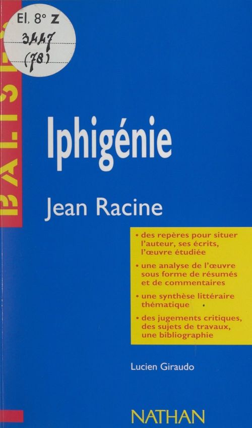 ebook cover of Iphigénie, by Lucien Giraudo