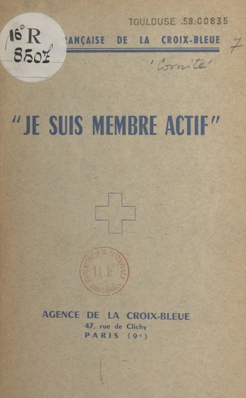 Couverture ebook de Je suis membre actif, de Henri Roser, Societe Francaise De La Croix-Bleue