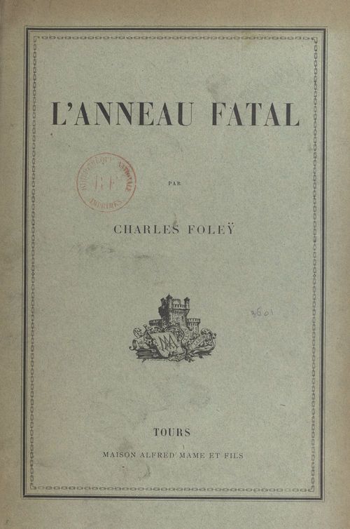 Couverture ebook de L'anneau fatal, de Charles Foley