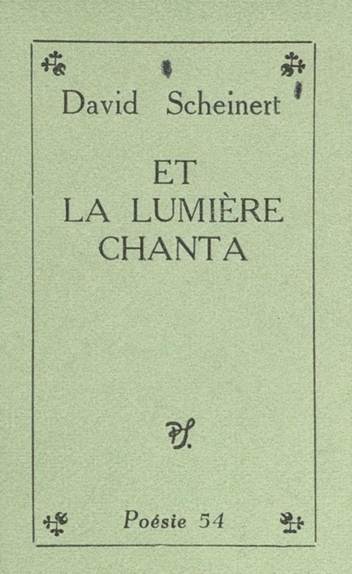 Couverture ebook de Et la lumière chanta, de David Scheinert