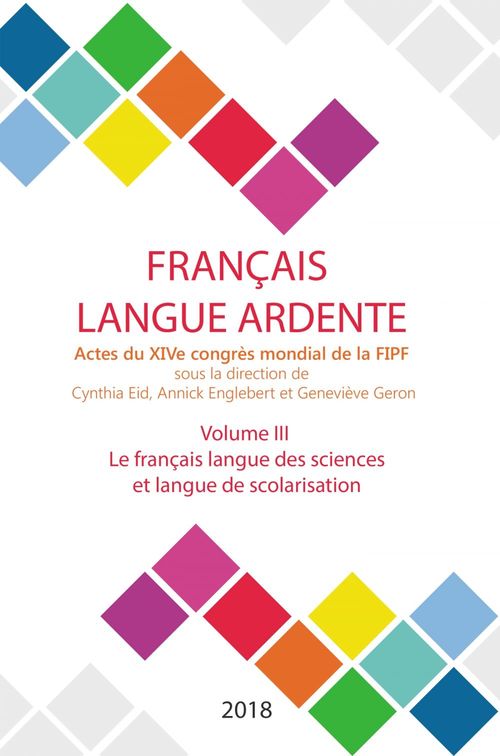 Couverture ebook de Le français langue des sciences et langue de scolarisation, de Fipf