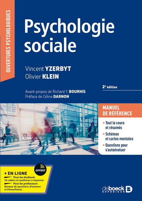 ebook cover of Psychologie sociale, by Olivier Klein, Vincent Yzerbyt